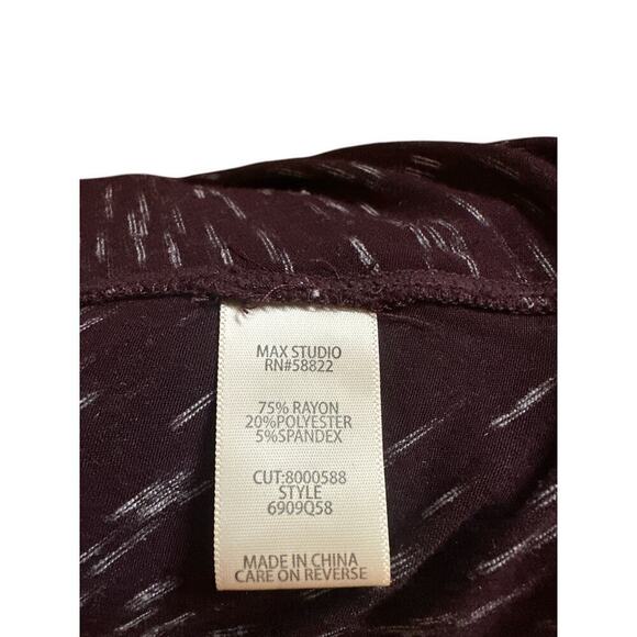 Max Studio Women's Shark Bite Hem 3/4 Sleeve Stretch Pullover Dress Sz X… - Picture 6 of 6